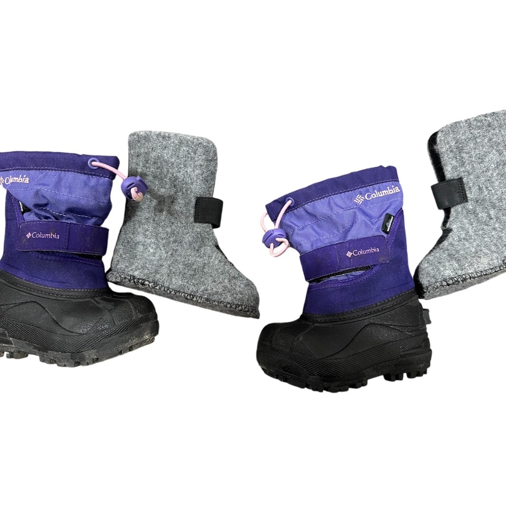 Columbia Unisex-Child Powderbug Plus II Snow Boot Waterproof Youth Size 6 Purple